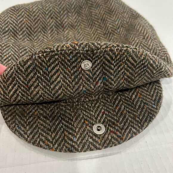 Jonathan Richard Newsboy Cap Men’s Size 7 1/4 M Ireland 100% Wool Plaid - Picture 10 of 11
